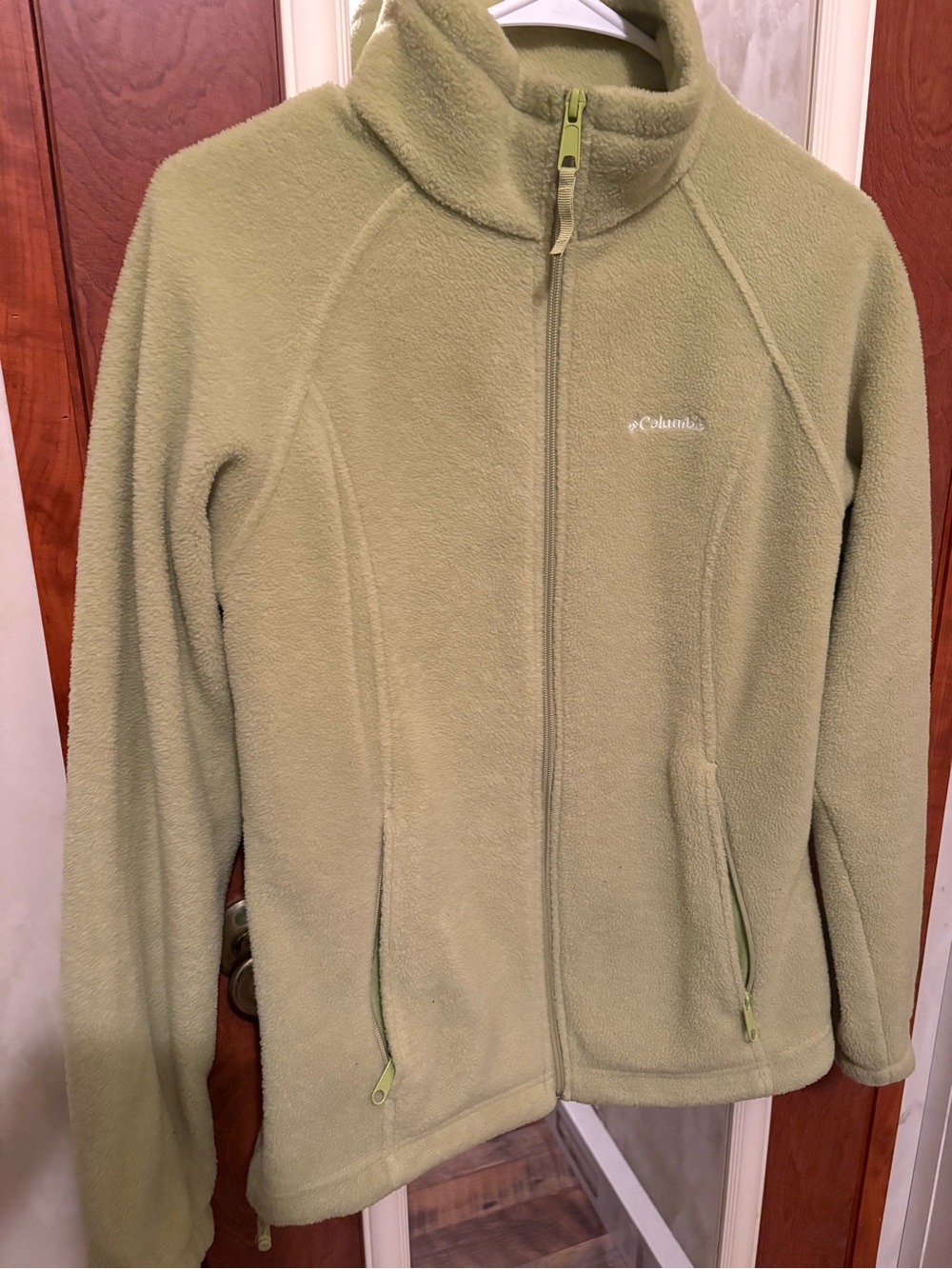 Columbia Women's Light Green Full-Zip Fleece Utility Jacket
